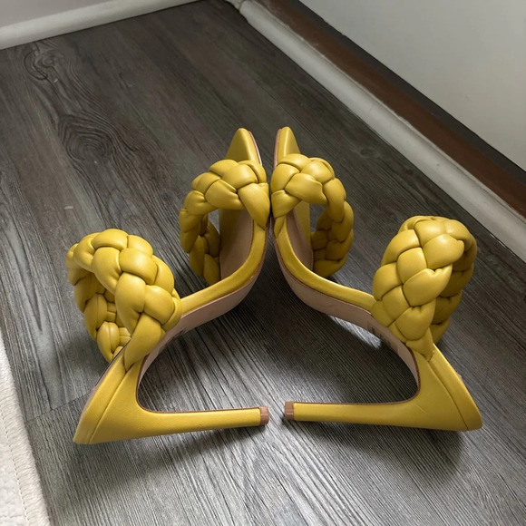 NWT Steve Madden Kenley Heeled Sandal in Citron Sz 7.5 - Picture 6 of 8